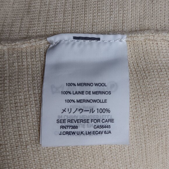 J. Crew for Net-A-Porter ivory pink striped Merino Wool sweater ladies XS - Picture 11 of 11